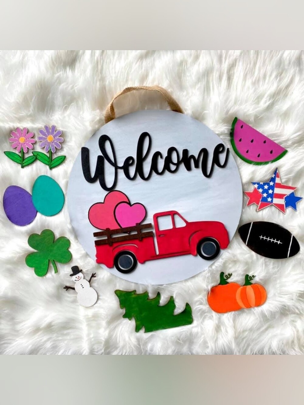 Welcome Door Sign- Made by a local Iowa Boutique
